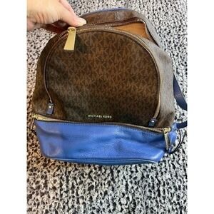 Michael Kors Medium Rhea Leather Signature Backpack